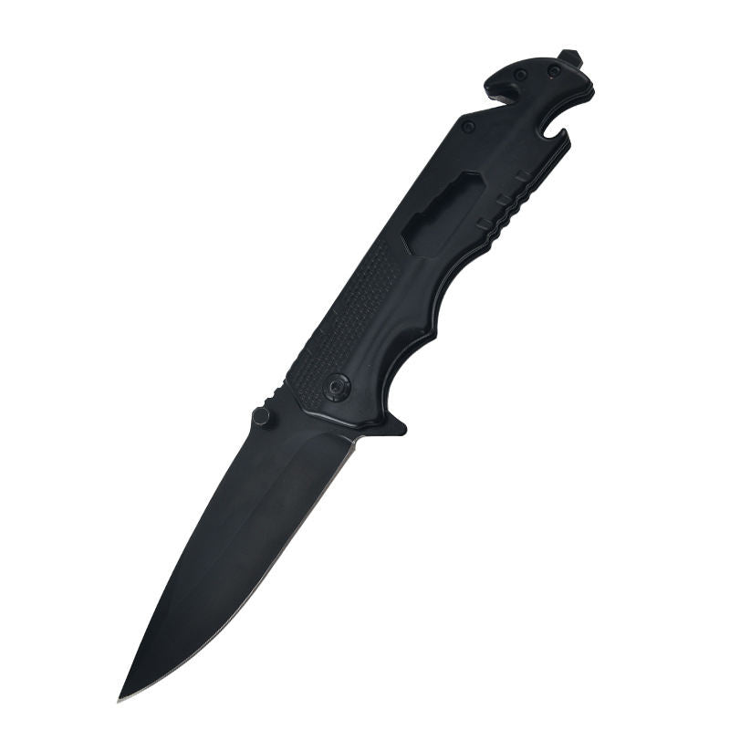 New design stainless steel blade folding outdoor knife with aluminum handle