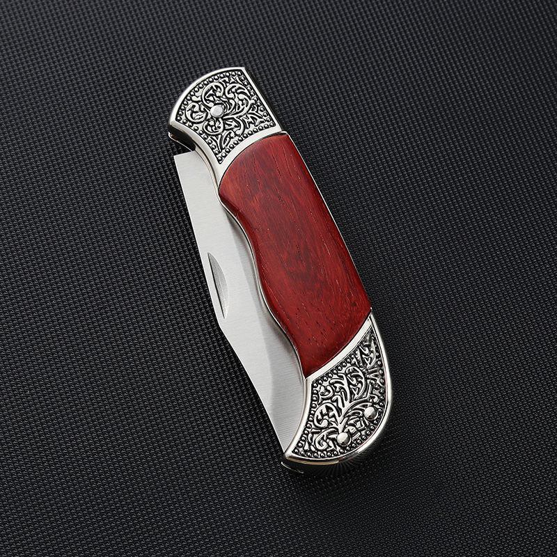 Price US$ 9.97 High Quality Customized Pocket Knife Folding Knife For Engraved On Rosewood Double Sided Perfect Gift For Father Outdoor Camping Knife Edc Buy On Alfknives.com