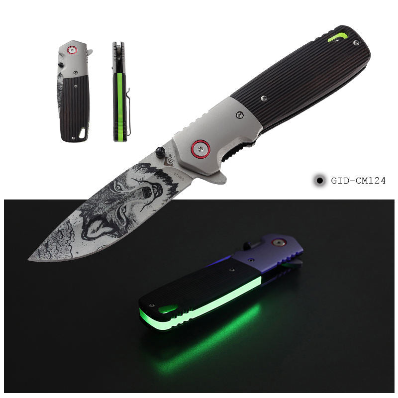 Price US$ 10.53 High Quality Trending Products 2023 New Arrivals Fluorescence Luminous Handle Material Garden Csgo Pocket Folding Hunting Outdoor Knife Buy On Alfknives.com