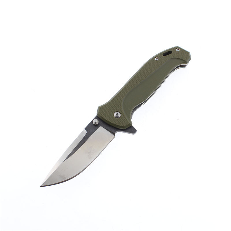 High quality stainless steel blade survival camping folding knife with G10 handle