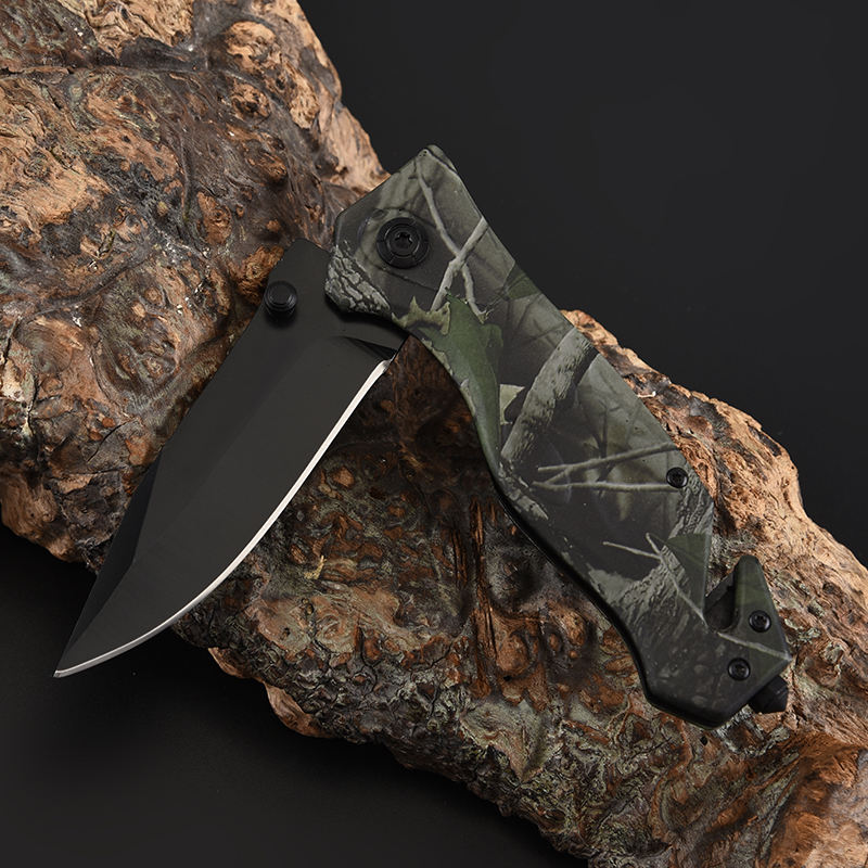 Price US$ 9.34 High Quality Black Camo Camouflage Custom Handmade Folding Pocket Survival Hunting Knife Buy On Alfknives.com