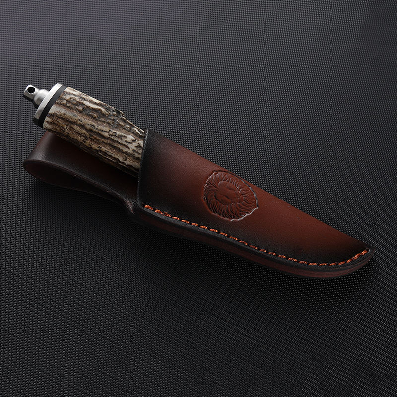 Price US$ 34.4 High Quality Handmade Damascus Fixed Blade Knife Horn Handle Outdoor Camping Hunting Survival Pocket Knife Utility Leather Case Collection Buy On Alfknives.com