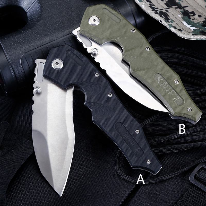 Price US$ 13 High Quality Outdoor Camping Tactical Folding Utility Tool G10 Handle Walking Survival Pocket Knife With Back Clip Buy On Alfknives.com