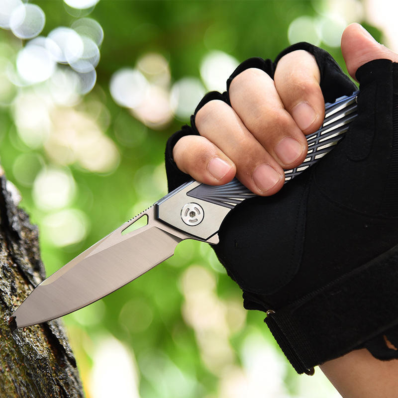 Price US$ 98.3 High Quality Top Class Silver Camping Outdoor Handmade Stainless Steel M390 Folding Knife Buy On Alfknives.com