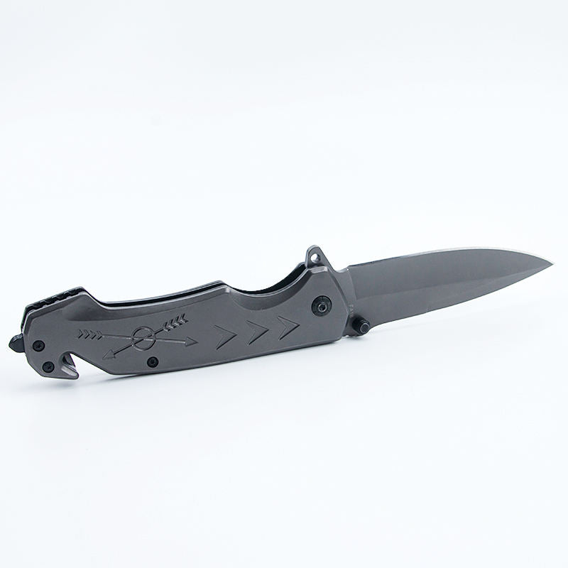 Price US$ 9.98 High Quality Outdoor Knife Grey Camping Tactical Survival Pocket Edc Knife Multi Tools With Glass Break Rope Cutter Buy On Alfknives.com