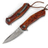 Professional Damascus steel blade wooden handle folding rescue knife