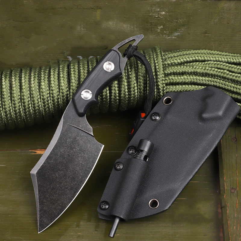 High quality 7CR17 Mov steel G10 handle outdoor survival hunting camping knife Fixed Blade Knife