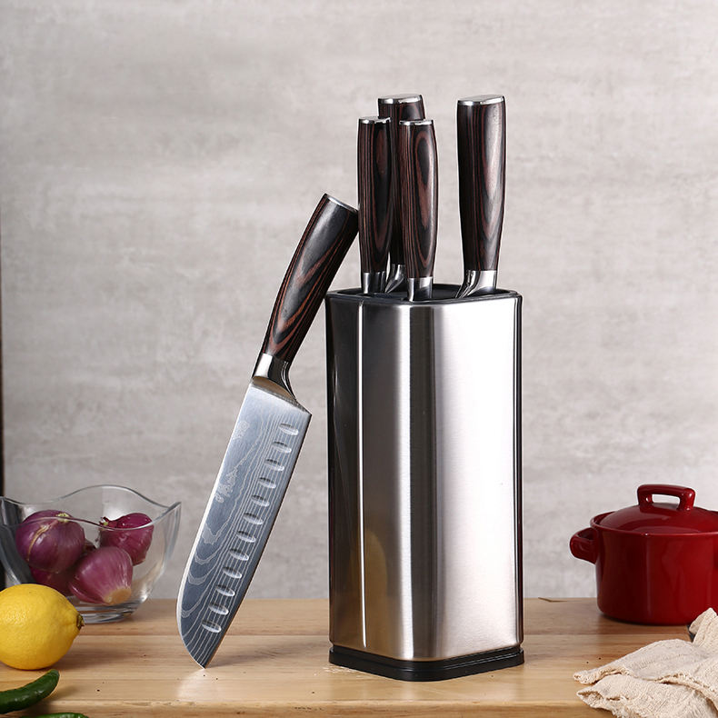 Price US$ 23.76 High Quality High Quality Professional Stainless Steel 5 Piece Kitchen Knife Set With Stainless Steel Block Buy On Alfknives.com