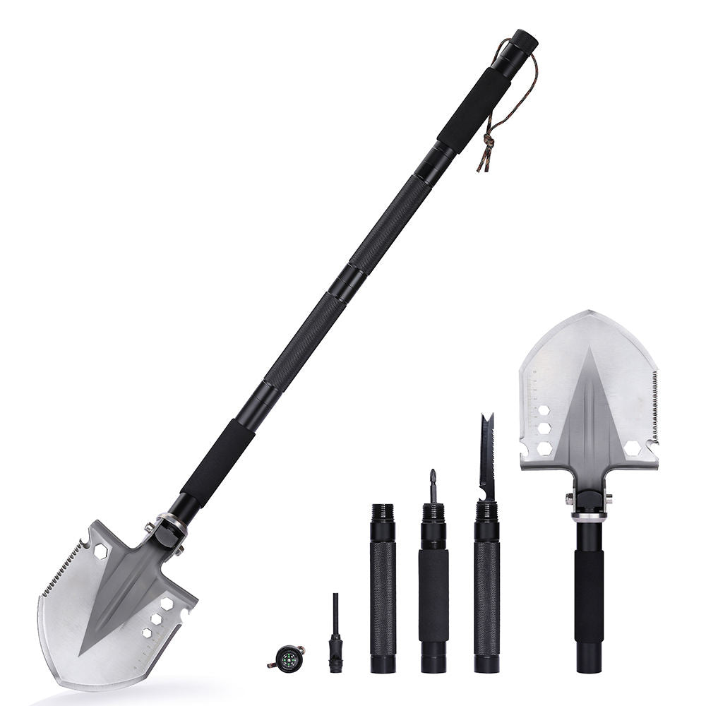 High Quality Multifunctional Outdoor survival Tri-fold Shovel with Digging