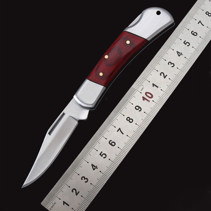 High Quality Color wood handle utility Outdoor Camping knife Pocket Back lock knife