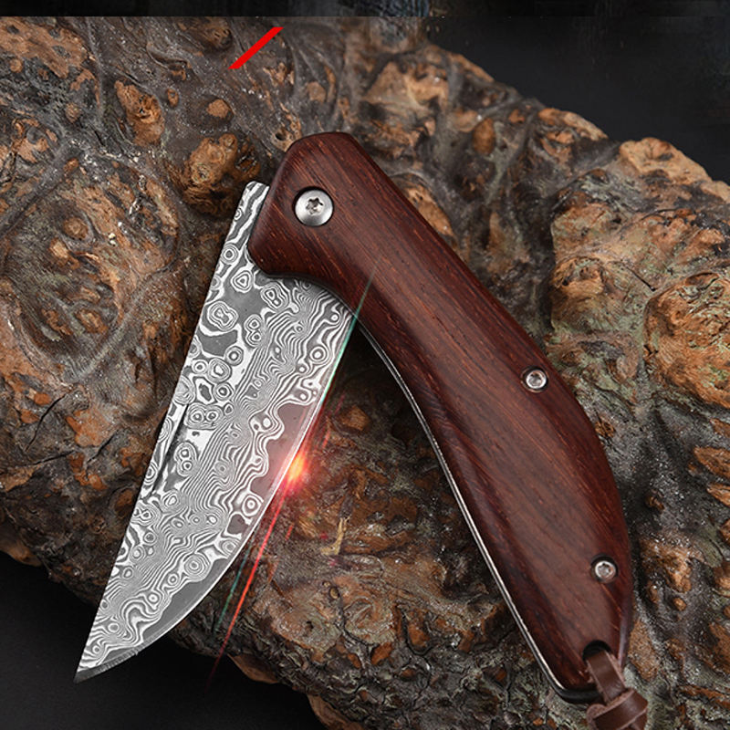 Price US$ 21 High Quality Small High Quality Outdoor Portable Camping Pocket Foldable Damascus Subtle Knife Buy On Alfknives.com