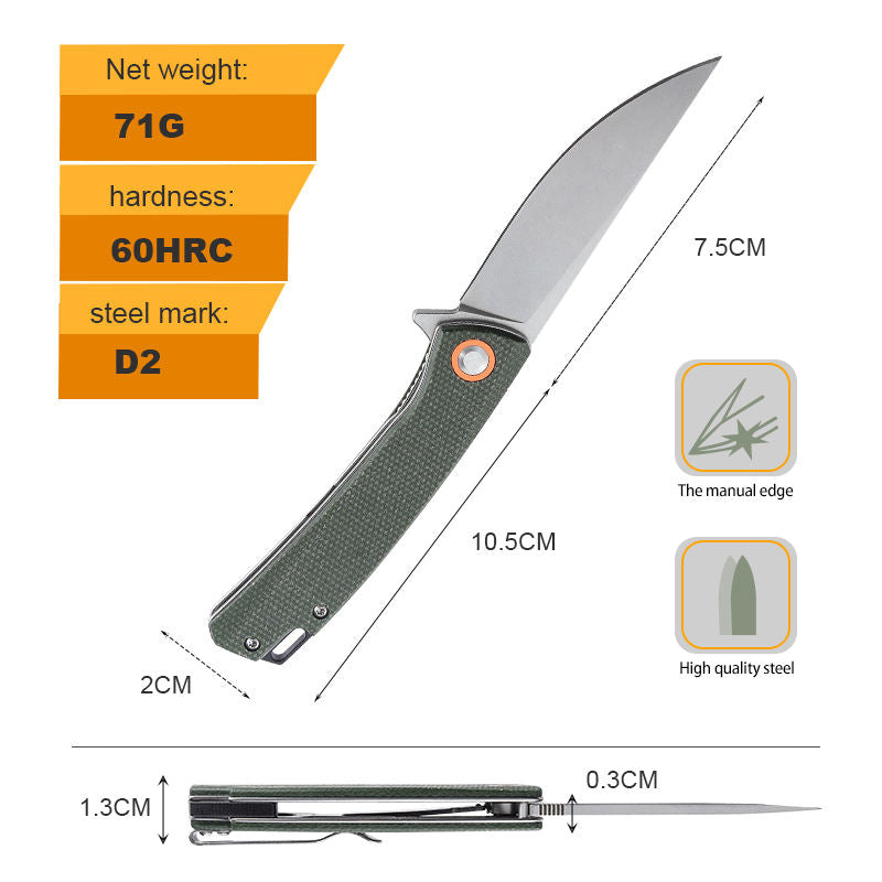 Price US$ 15.55 High Quality Promotion High Quality D2 Steel Drop Point Blade Micarta Handle Knife Outdoor Camping Survival Folding Knife Buy On Alfknives.com