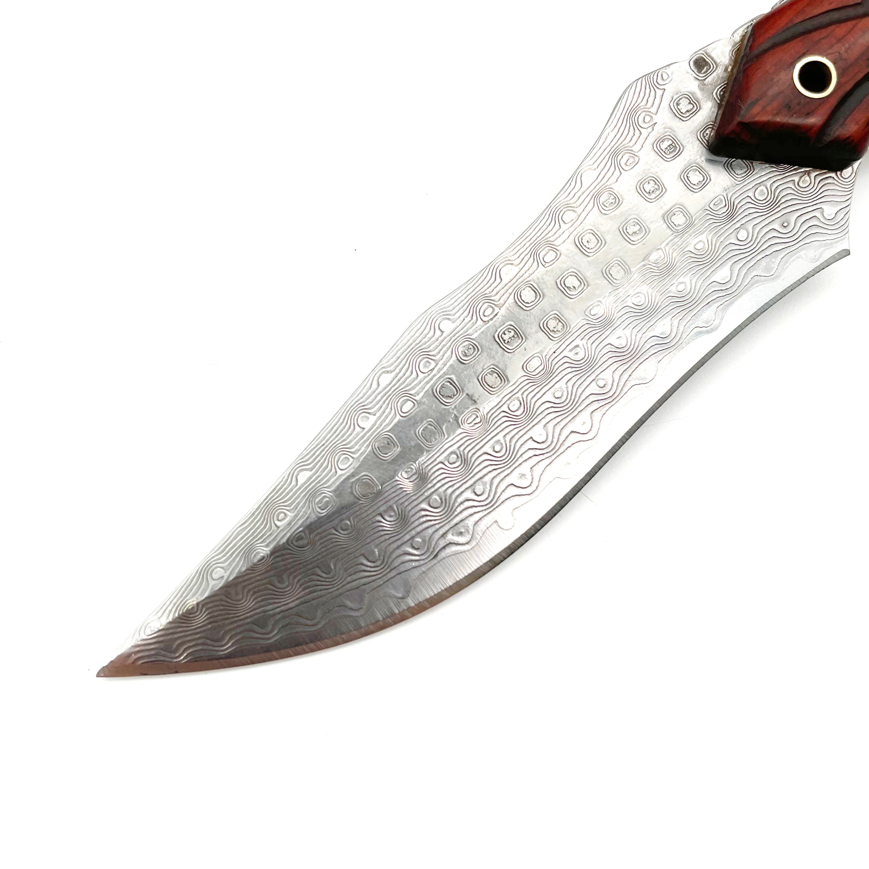 Price US$ 44.1 High Quality Rosewood Handle Damascus Knife With Leather Sheath For Outdoor Survival Camping Tactical Hunting Pocket Knife Buy On Alfknives.com