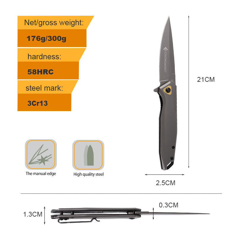 Price US$ 10 High Quality Wholesale Stocks Custom Titanium Blade Camping Tactical Hunting Folding Self Defense Outdoor Knife Pocket Handmade Buy On Alfknives.com