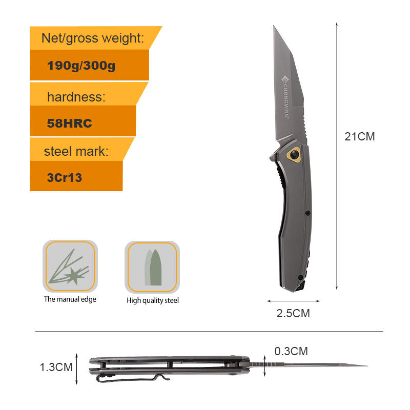 Price US$ 10 High Quality Bulk Stainless Steel Handle Custom Titanium Blade Camping Tactical Hunting Folding Self Defense Outdoor Knife Pocket Buy On Alfknives.com