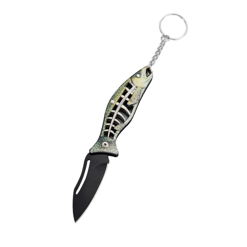 Price US$ 8.46 High Quality Bony Fish 3D Printing Small Folding Pocket Knife Outdoor Edc Keychain Knife Aluminium Handle Portable Camping Backpacking Buy On Alfknives.com