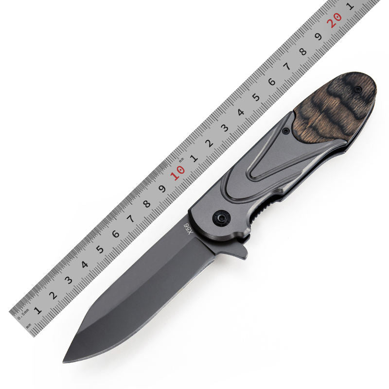 Price US$ 10.15 High Quality Factory Wholesale Oem Logo Titanium Blade Outdoor Tactical Hunting Folding Pocket Knife Wooden Handle Buy On Alfknives.com