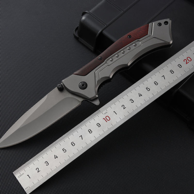 Price US$ 9.82 High Quality Titanium Plating Snap Off Blade Knife Outdoor Tactical Camping Edc Folding Knife With Wood Handle Buy On Alfknives.com