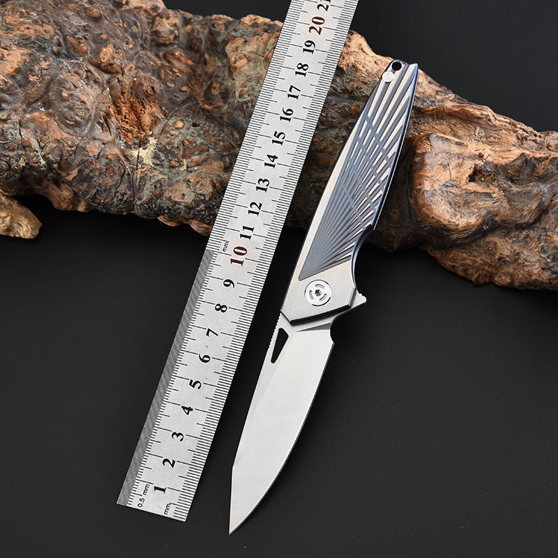 Price US$ 98.3 High Quality Top Class Silver Camping Outdoor Handmade Stainless Steel M390 Folding Knife Buy On Alfknives.com