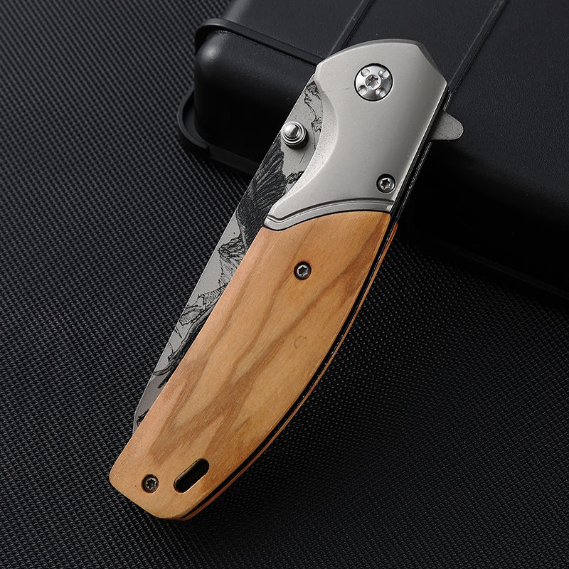 Price US$ 10.12 High Quality New Product Ideas 2022  Wood Handle Camping Survival Tactical Outdoor Pocket Folding Hunting Knives Set Buy On Alfknives.com