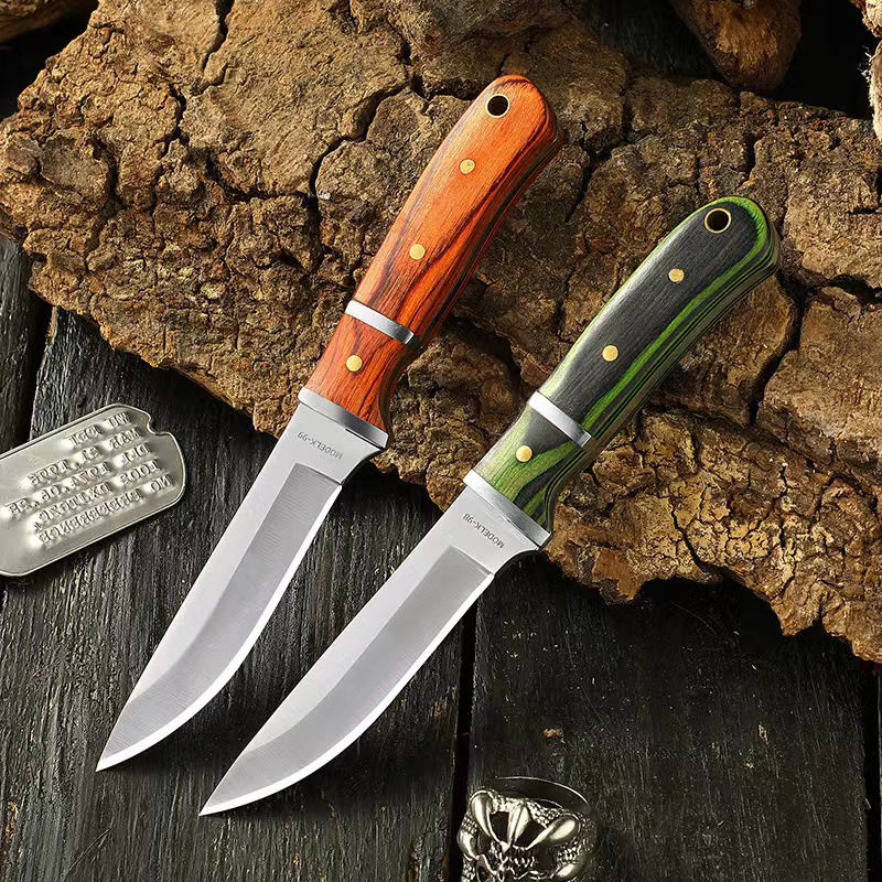 Price US$ 8.76 High Quality New Design Colored Wood Handle Full Tang Fixed Blade Knife Survival Camping Knife For Outdoor Cutting Food Buy On Alfknives.com