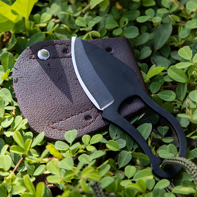 Price US$ 7.25 High Quality Mini Edc Outdoor Fixed Blade Self Defense Tactic Survival Necklace Knife With Leather Sheath Buy On Alfknives.com