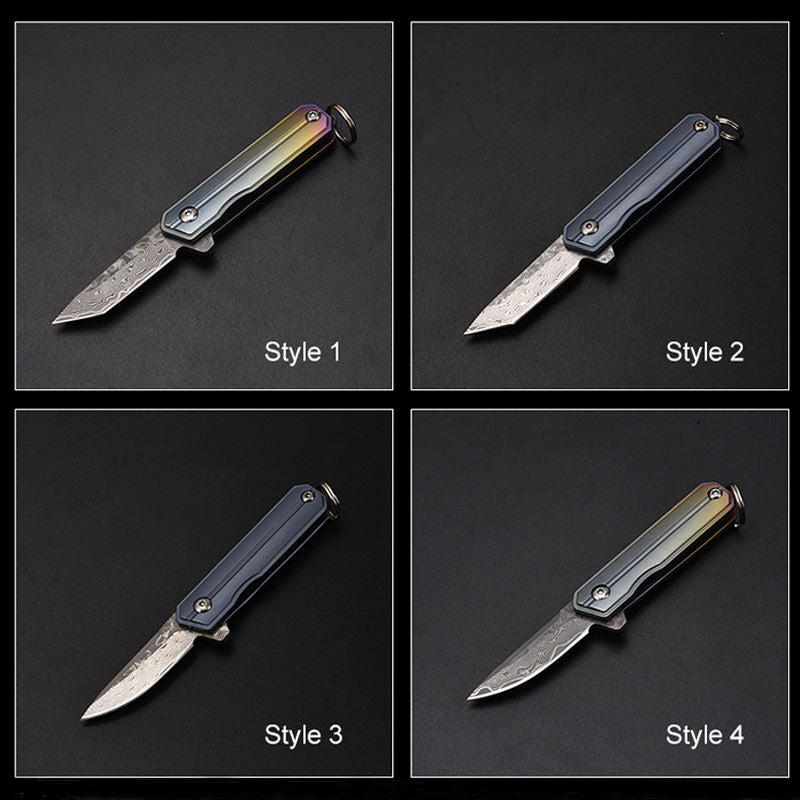 Price US$ 17.8 High Quality New Launch Damascus D2 Keychain Folding Pocket Knife For Women S Self Defense Outdoor Camping Hunting With Aluminum Box Buy On Alfknives.com