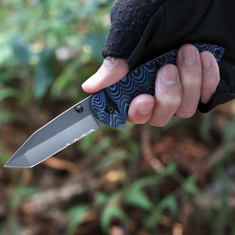 Price US$ 9.86 High Quality Self Defense Folding Knife With Titanium Surface & Anti Slip Handle Pocket Knives For Hunting Survival Camping Tactical Buy On Alfknives.com