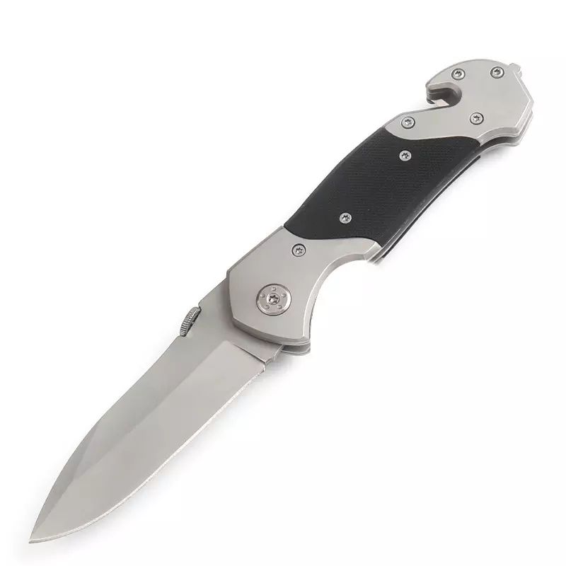 OEM Stainless steel blade outdoor folding Portable knives rescue tactical G10 knife pocket with glass breaker