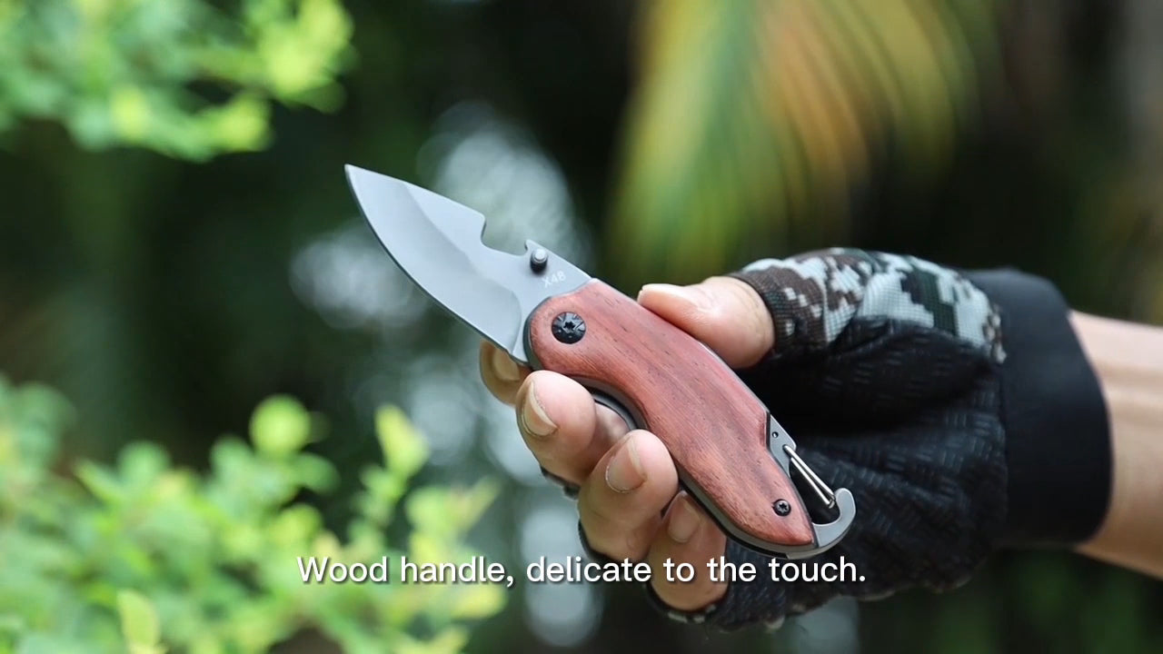 Price US$ 8.65 High Quality New Arrivals Pocket Knife Rosewood Handle Self Defense Keychain Outdoor Survival Camping Folding Knife For Sale Buy On Alfknives.com