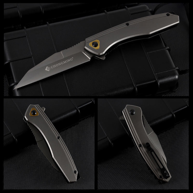 Price US$ 10 High Quality Bulk Stainless Steel Handle Custom Titanium Blade Camping Tactical Hunting Folding Self Defense Outdoor Knife Pocket Buy On Alfknives.com