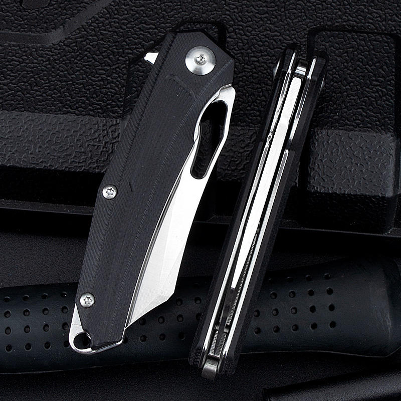 Price US$ 19.6 High Quality Factory Price  D2 Steel Blade And Black G10 Handle Outdoor Camping Hunting Tactical Folding Knife Buy On Alfknives.com