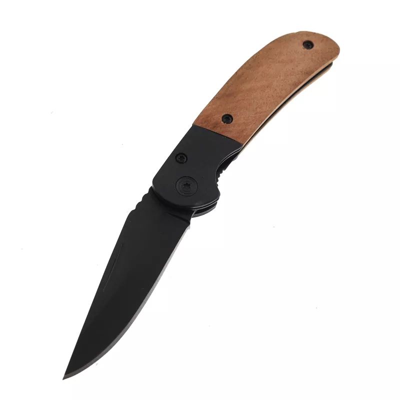 High quality 3cr13 stainless steel blade outdoor camping tactical survival wood handle knife