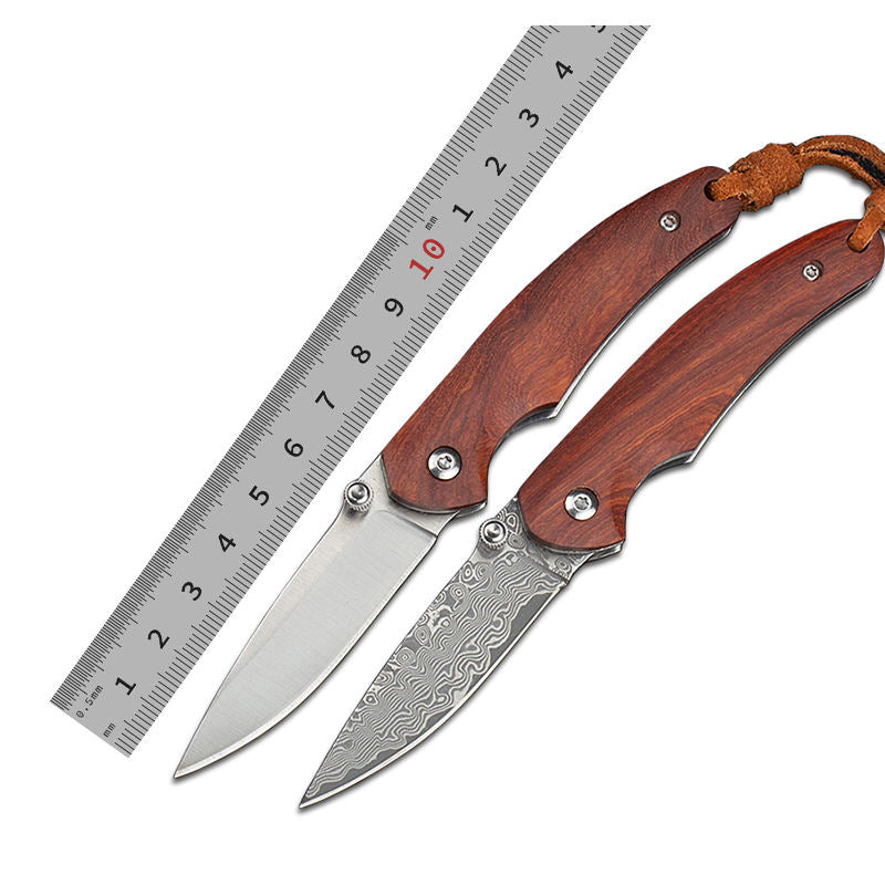 Price US$ 14.92 High Quality Best Gifts 9Cr18Mov Damascus Steel Camping Outdoor Hunting Pocket Knife Rose Wood Handle Buy On Alfknives.com