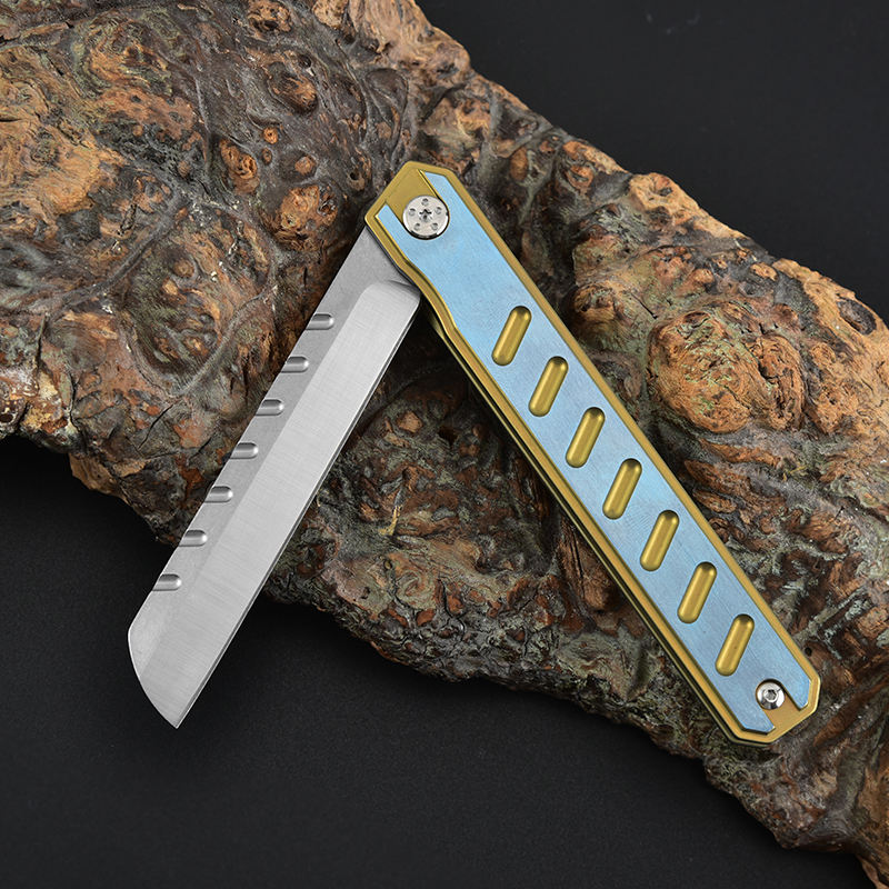 Price US$ 35.29 High Quality High Quality Tc4 Titanium Alloy Handle And 8Cr14 Steel Blade Outdoor Camping Tactical Knife With Nylon Bag And Gift Box Buy On Alfknives.com