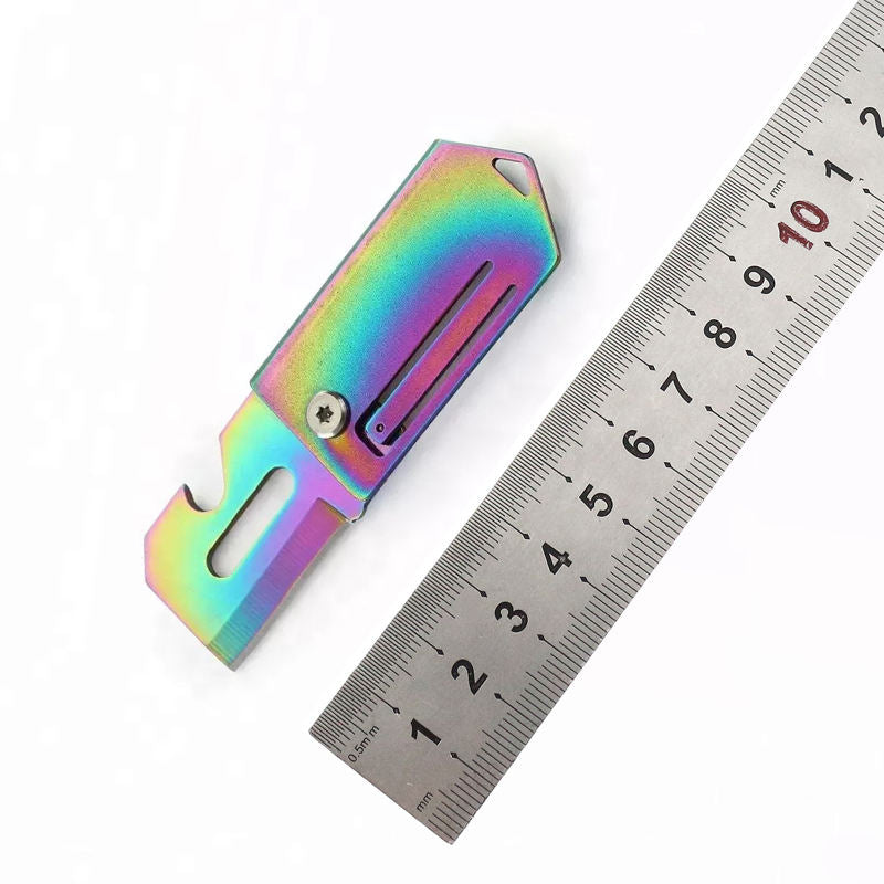 Reliable  2cr13 stainless steel mini rainbow pocket knife for outdoor travel