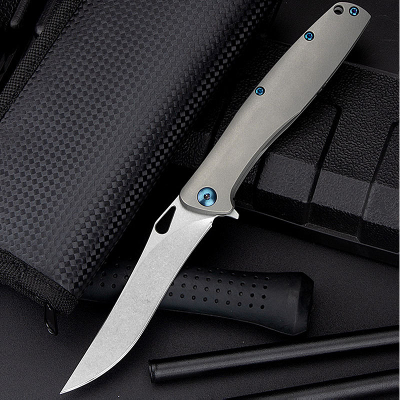 Price US$ 43.2 High Quality Stone Wash M390 Stainless Steel Blade High Quality Camping Outdoor Folding Hunting Survival Knife Buy On Alfknives.com