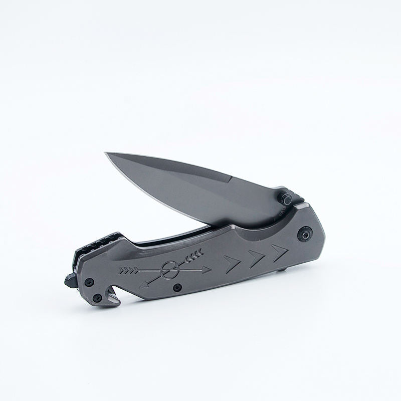 Price US$ 9.98 High Quality Outdoor Knife Grey Camping Tactical Survival Pocket Edc Knife Multi Tools With Glass Break Rope Cutter Buy On Alfknives.com