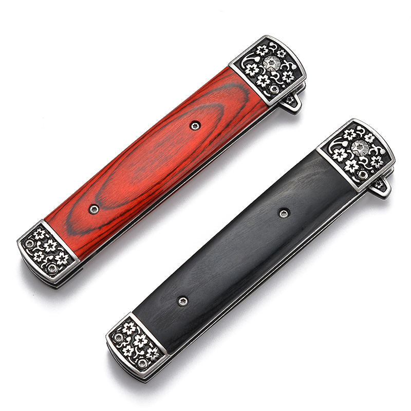 Price US$ 10.28 High Quality Japanese Samurai Folding Tactical Knife With Colored Wooden Handle For Hunting Survival Camping Tanto Blade Pocket Knife Buy On Alfknives.com