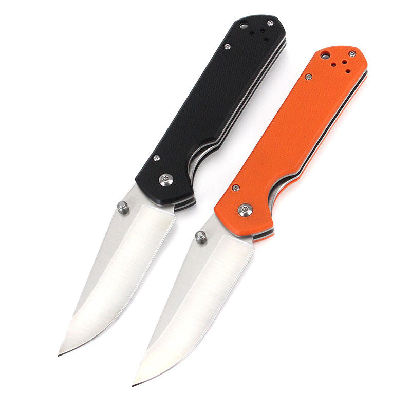 High quality 8cr13 steel blade g10 handle outdoor survival pocket knife camping edc bowie rescue knives