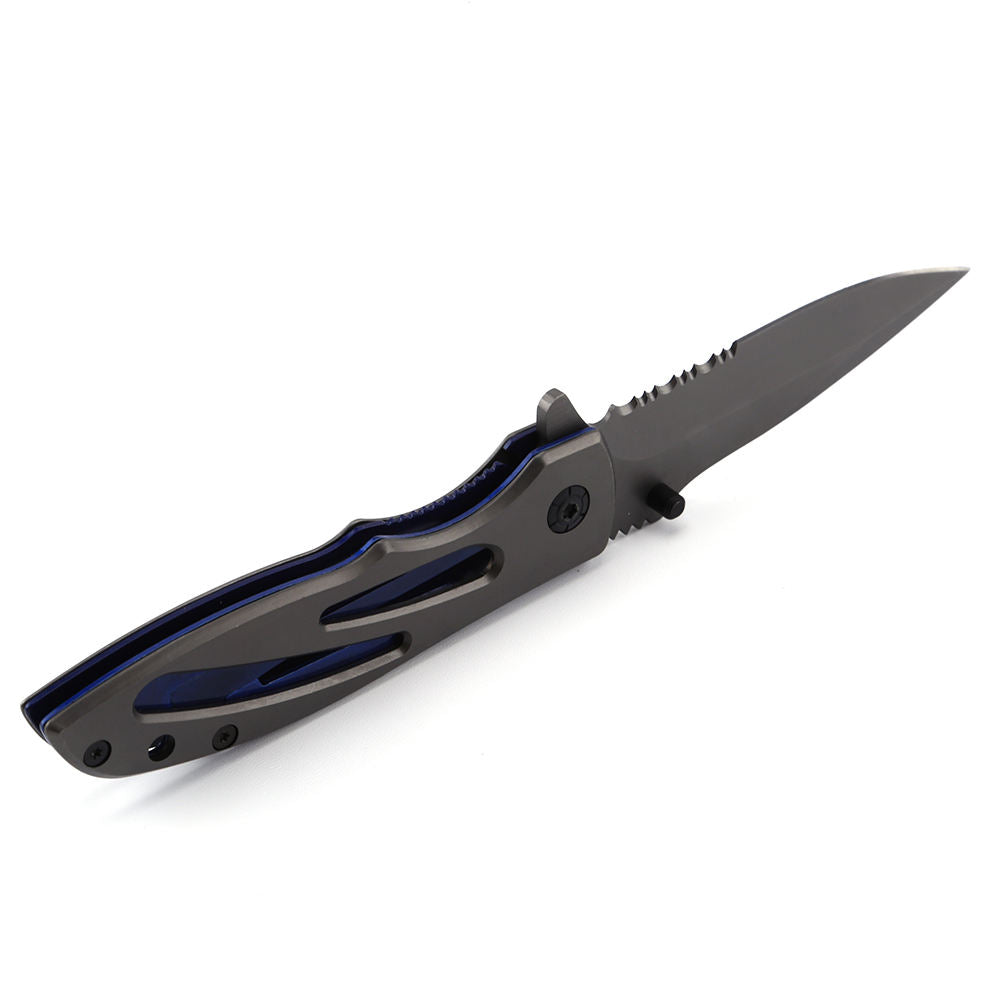 Price US$ 9.45 High Quality Pakistan Stainless Steel Chinese Edc Outdoor Tactical Survival Pocket Handmade Knife With Blue Window Handle Buy On Alfknives.com