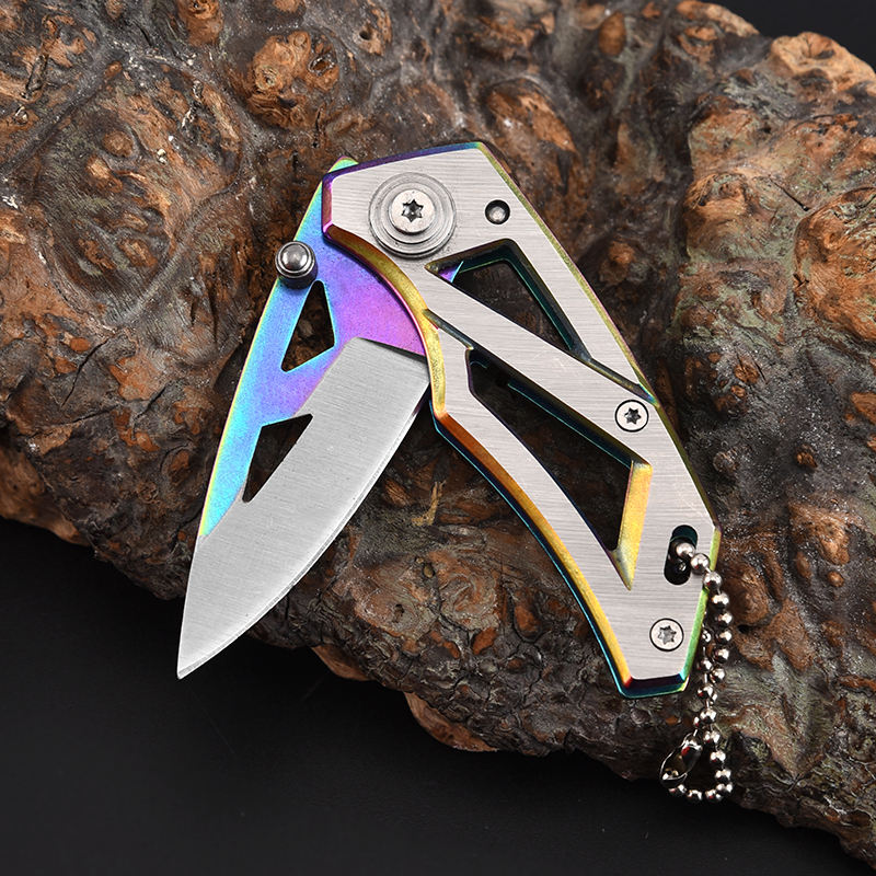 Price US$ 8.65 High Quality Hot Selling Stainless Steel Handle Blade Outdoor Camping Self Defense Mini Folding Knife With Key Chain Buy On Alfknives.com