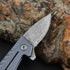 Price US$ 21.99 High Quality Mini Damascus   D2 Steel Blade Outdoor Camping Pocket Folding Key Knife With Iron Gift Box Buy On Alfknives.com