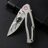 Price US$ 10.41 High Quality Custom 3D Printing Patterns Titanium Blade Stainless Steel Tactical Folding Camping Knife With Embedded G10 Decoration Handle Buy On Alfknives.com