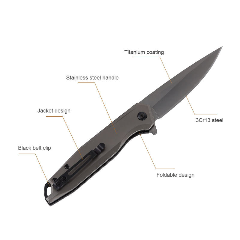 Price US$ 10 High Quality Wholesale Stocks Custom Titanium Blade Camping Tactical Hunting Folding Self Defense Outdoor Knife Pocket Handmade Buy On Alfknives.com