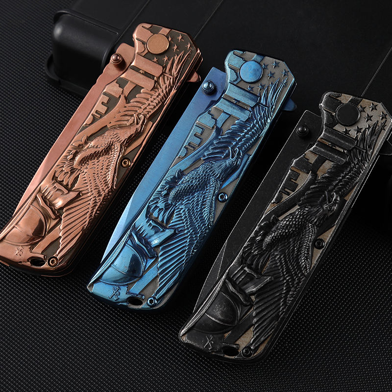 Price US$ 11.5 High Quality New Design Embossed Flying Eagle All Steel Tactical Folding Knives Pocket Outdoor Knife Buy On Alfknives.com