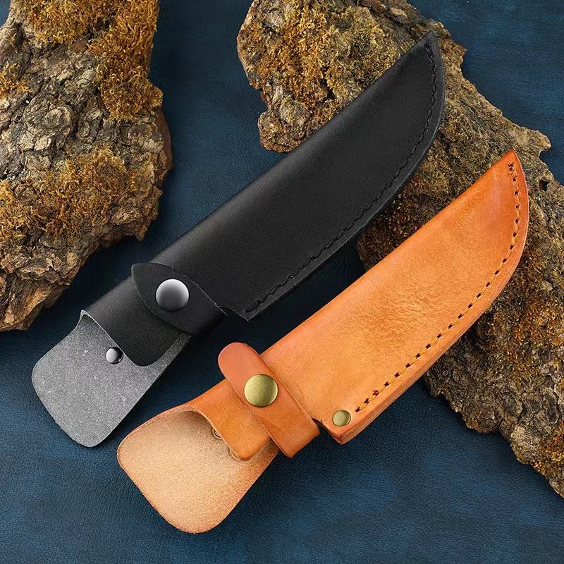 Price US$ 8.26 High Quality Vegetable Tanned  Synthetic Leather Handmade Sheath Leather Knife Bag With Button Fitting Fixed Knife Buy On Alfknives.com