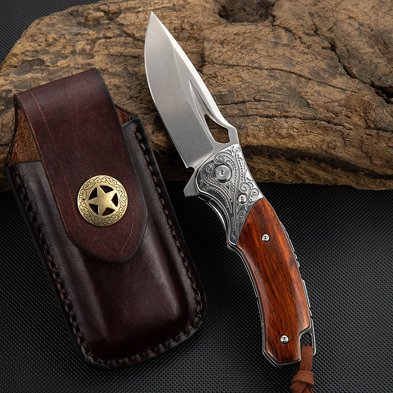 Price US$ 65.3 High Quality M390 Powder Steel Edc Knife Outdoor Portable High Hardness Handmade Fruit Knives Camping Folding Pocket Knife With Sheath Buy On Alfknives.com