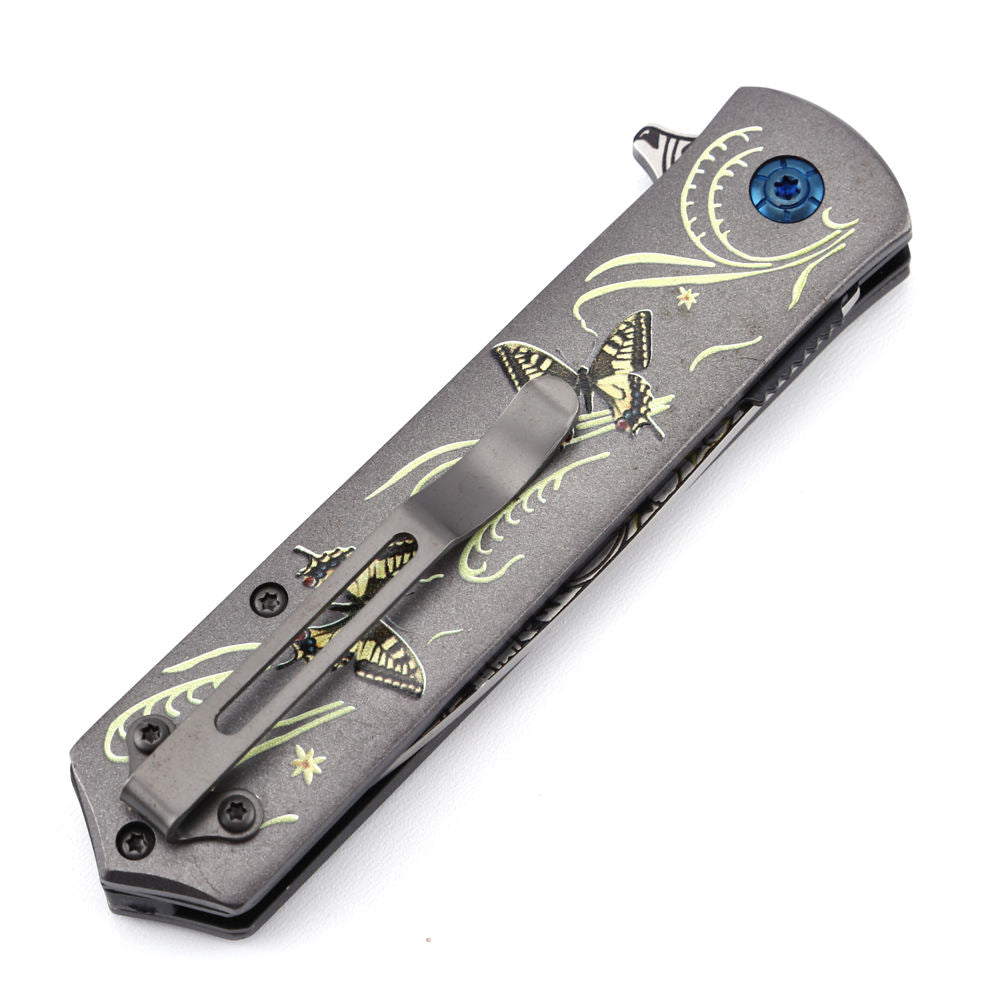 Price US$ 10.59 High Quality Skeleton Patterns Handmade High Quality Outdoor Tactical Folding Knives Hunting Survival Buy On Alfknives.com