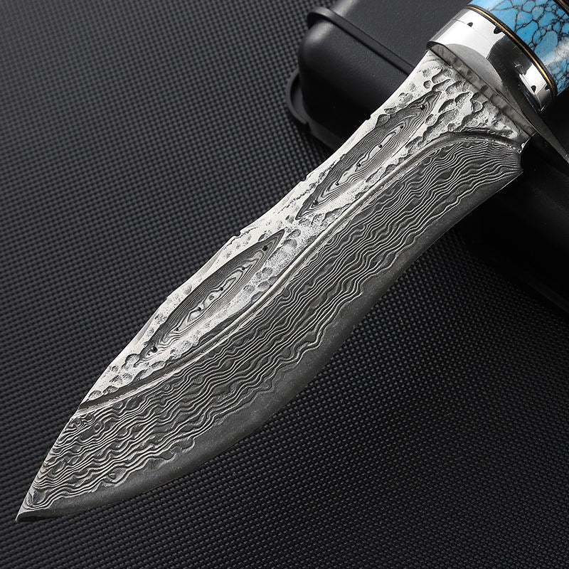 Price US$ 52.4 High Quality High Hardness Damascus Steel Fixed Blade Knife  Outdoor Camping Hunting Tactical Straight Knives Camping Survival Tools Buy On Alfknives.com